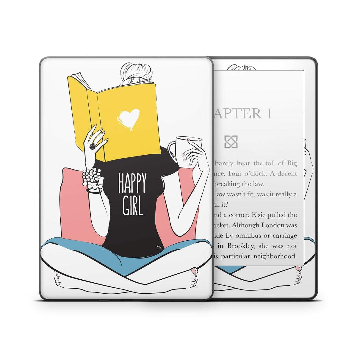 Happy Girl - Amazon Kindle Skin