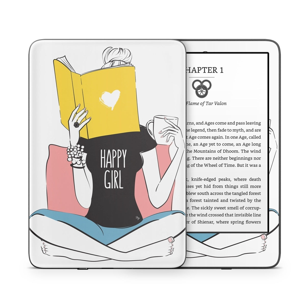 Happy Girl - Amazon Kindle Skin