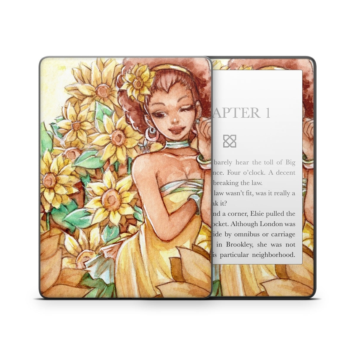 Lady Sunflower - Amazon Kindle Skin