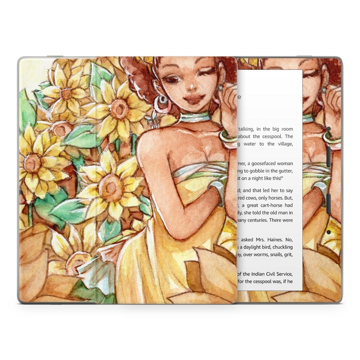 Lady Sunflower - Amazon Kindle Skin