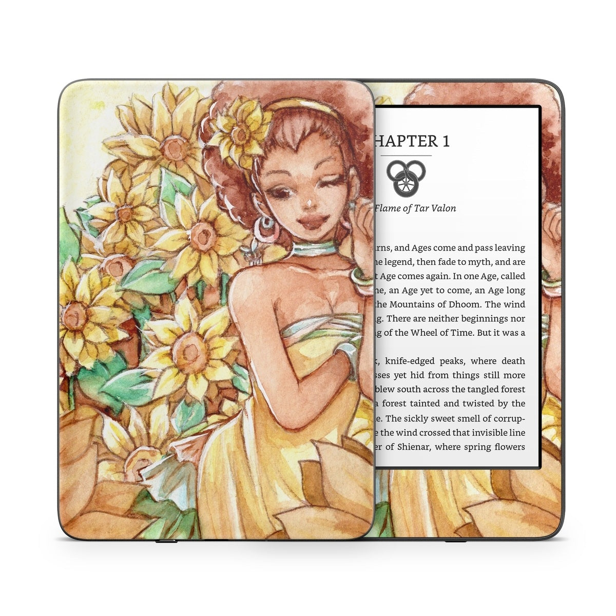 Lady Sunflower - Amazon Kindle Skin