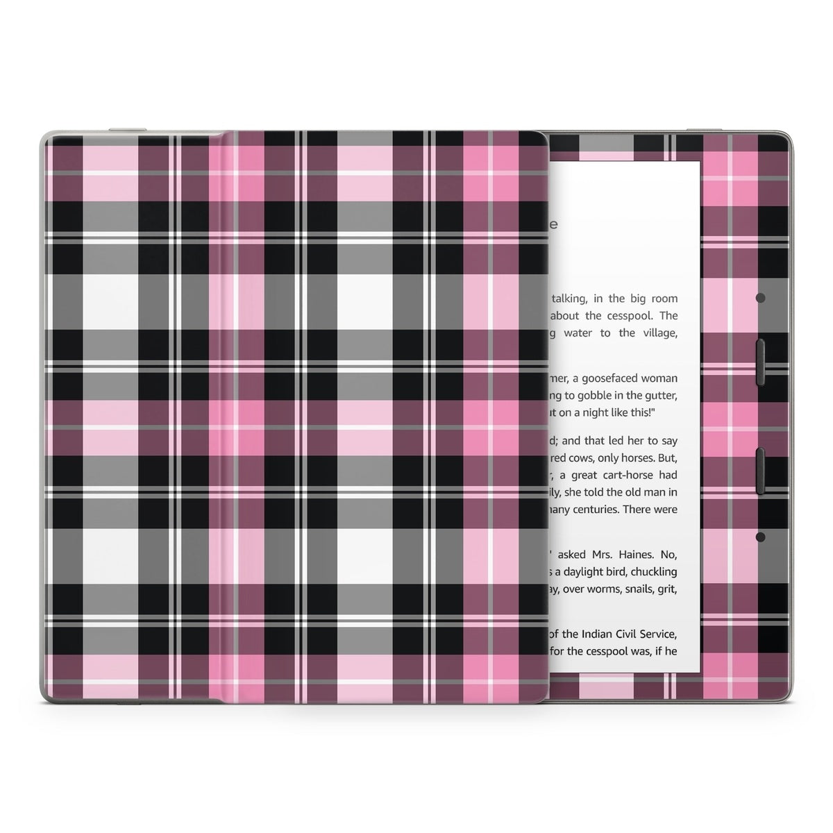 Pink Plaid - Amazon Kindle Skin