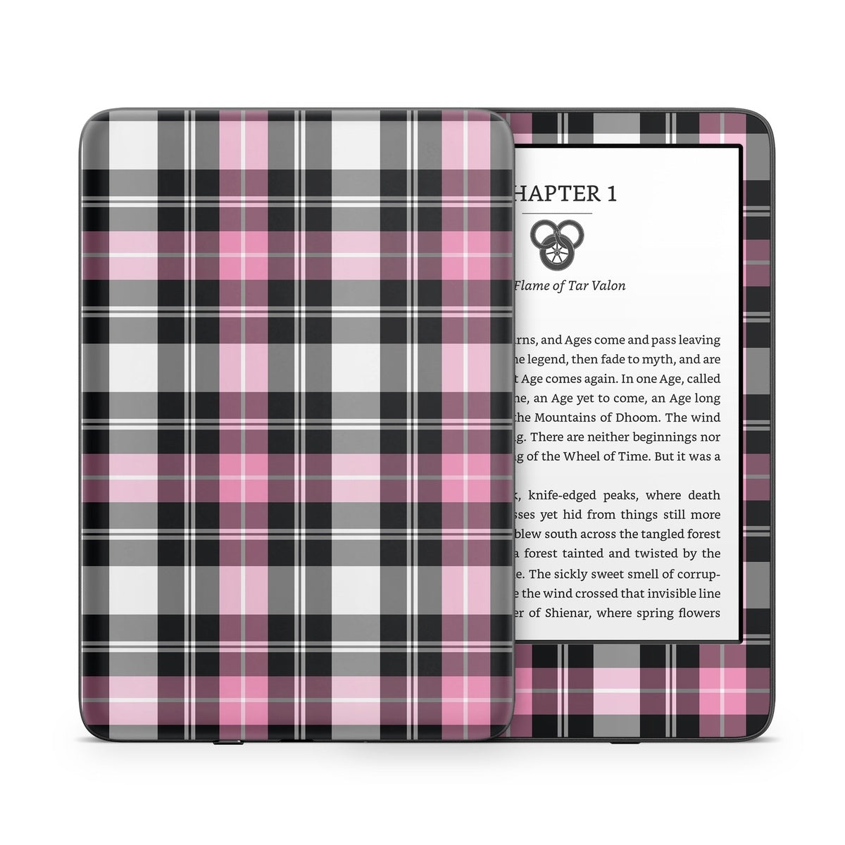 Pink Plaid - Amazon Kindle Skin