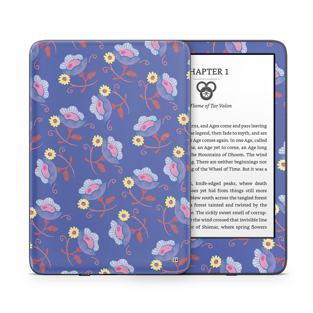 Purple Flowers - Amazon Kindle Skin