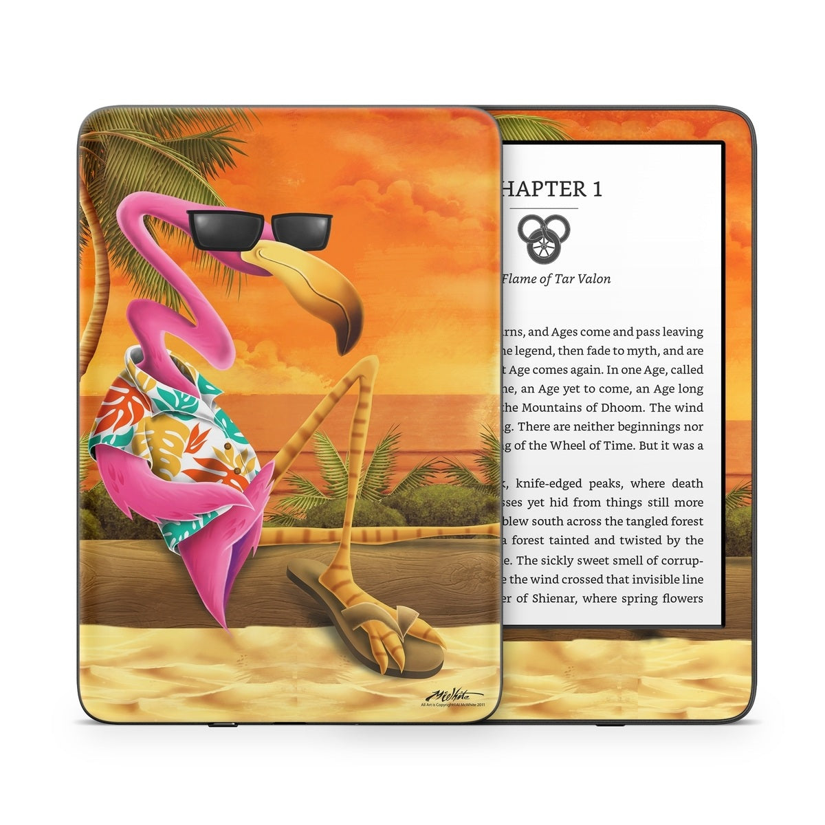 Sunset Flamingo - Amazon Kindle Skin