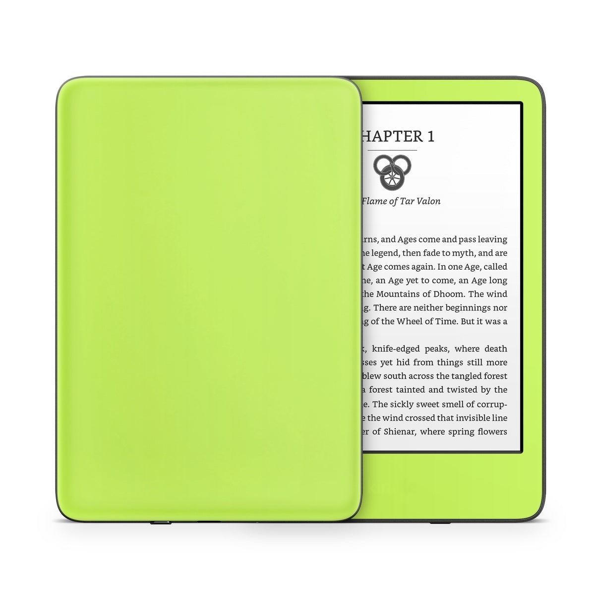 Solid State Lime - Amazon Kindle Skin