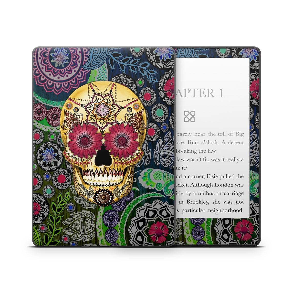 Sugar Skull Paisley - Amazon Kindle Skin