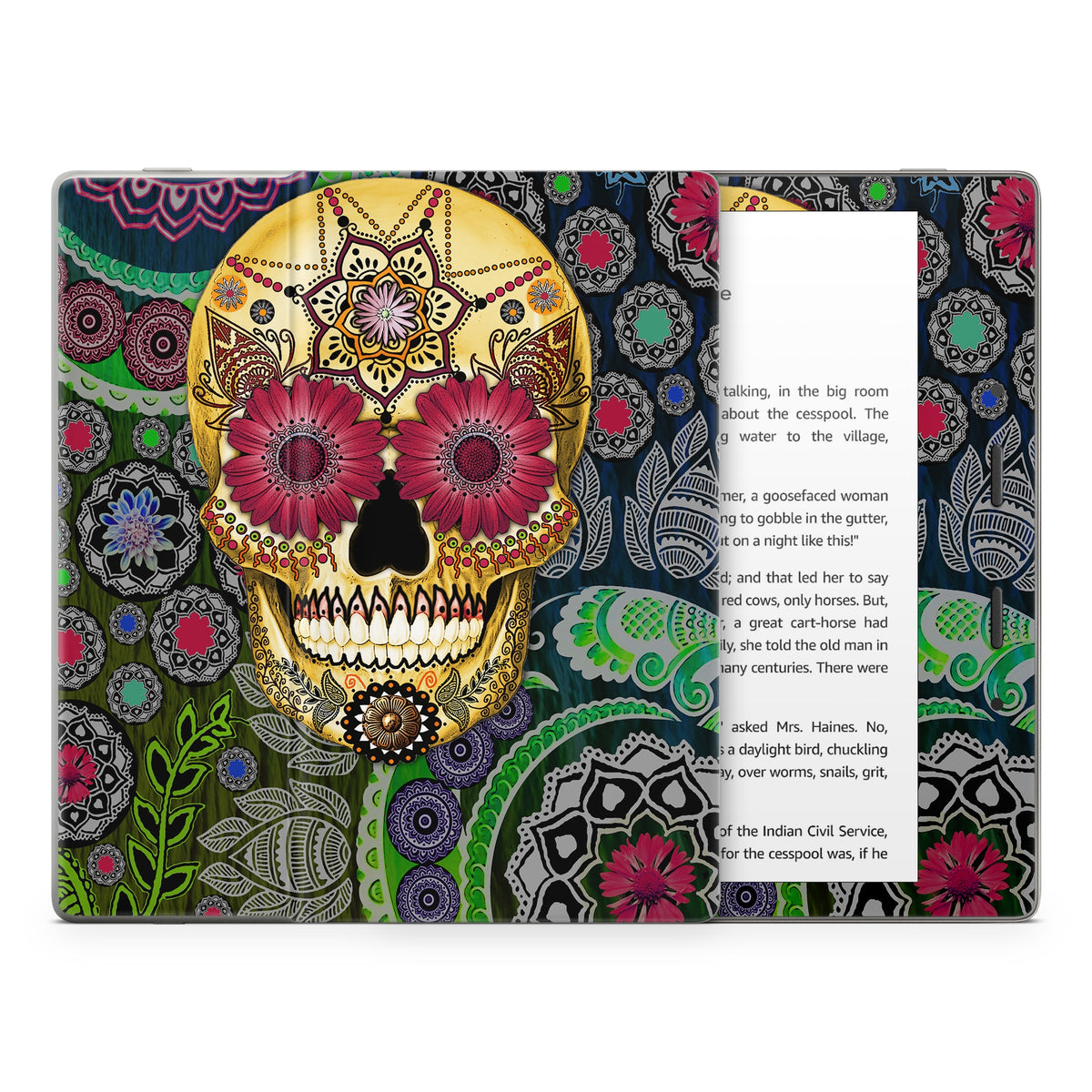 Sugar Skull Paisley - Amazon Kindle Skin