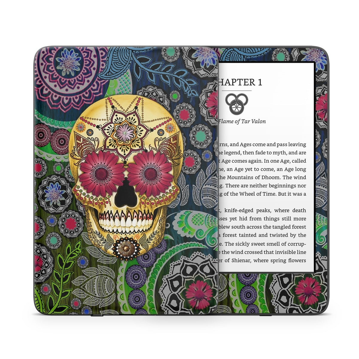 Sugar Skull Paisley - Amazon Kindle Skin