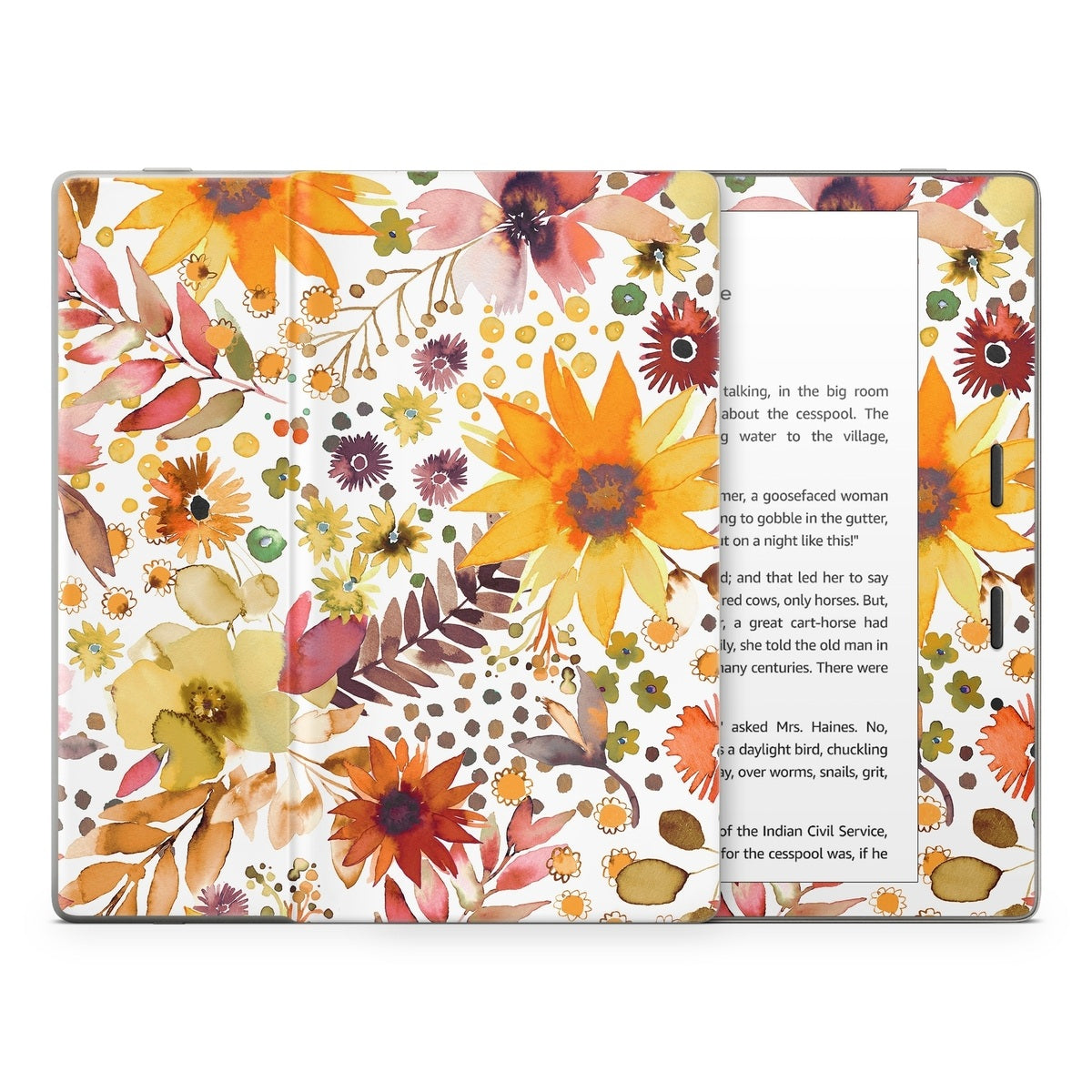 Summer Watercolor Sunflowers - Amazon Kindle Skin