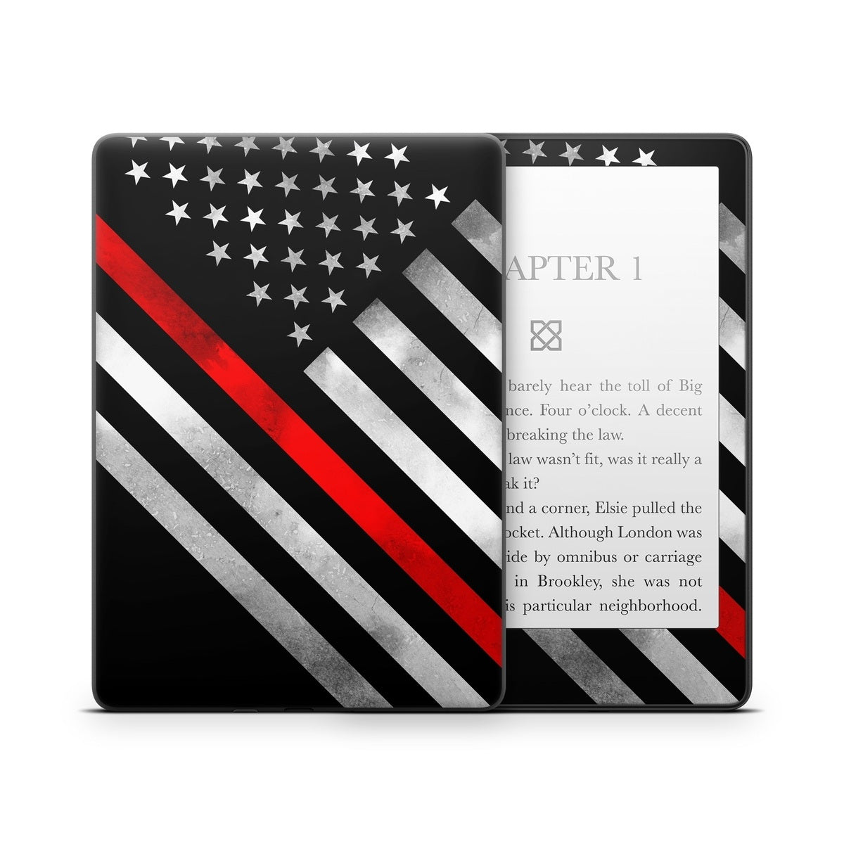 Thin Red Line Hero - Amazon Kindle Skin