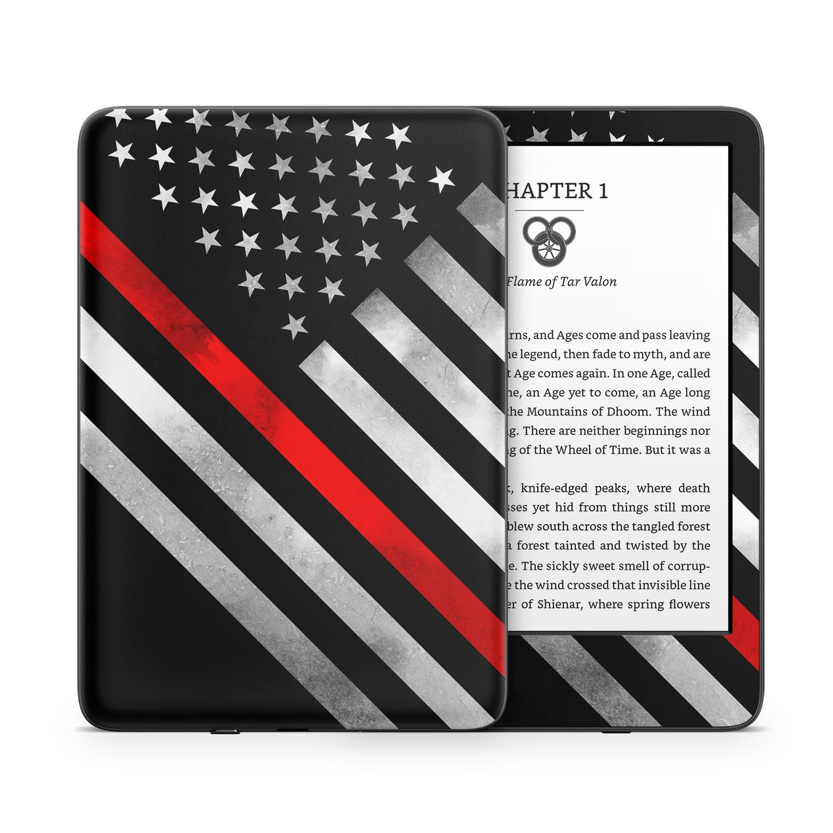 Thin Red Line Hero - Amazon Kindle Skin