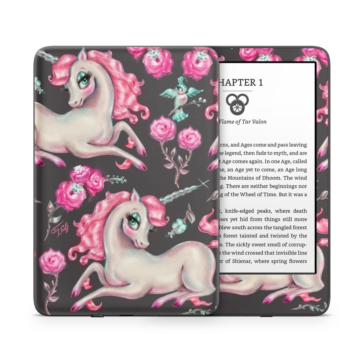 Unicorns and Roses - Amazon Kindle Skin