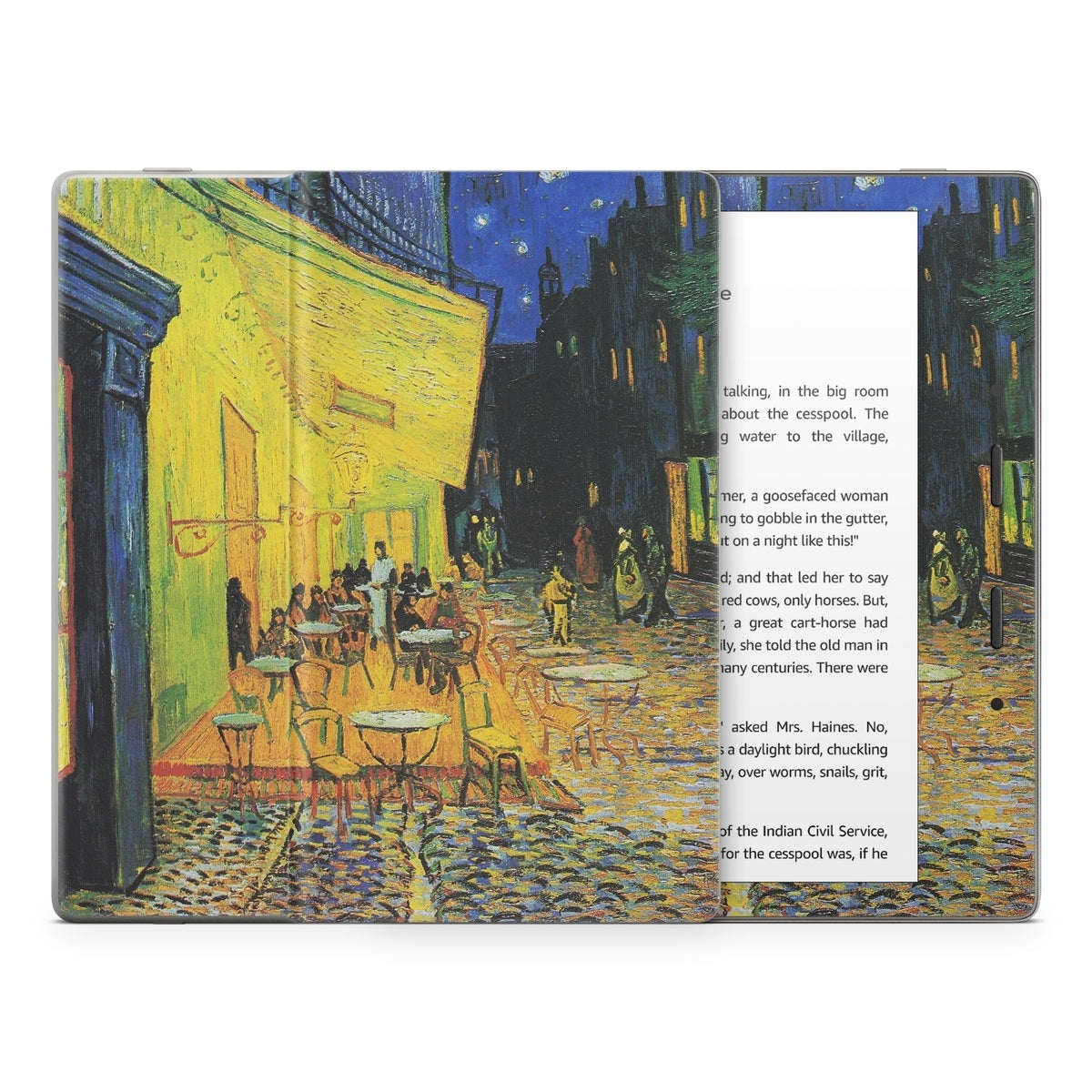 Cafe Terrace At Night - Amazon Kindle Skin