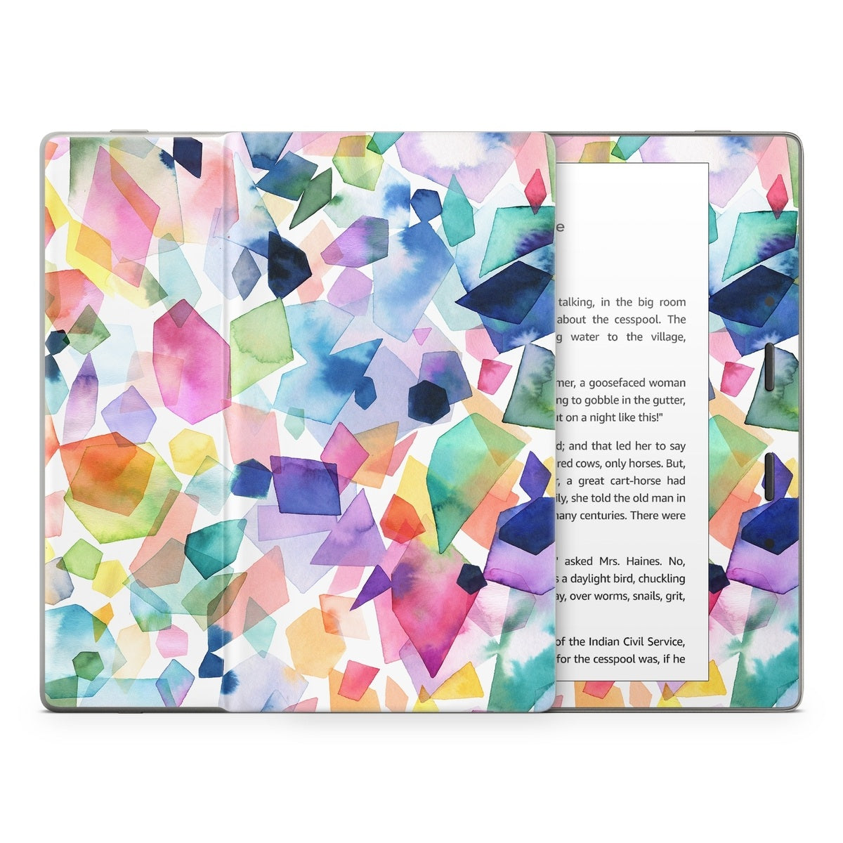 Watercolor Crystals and Gems - Amazon Kindle Skin