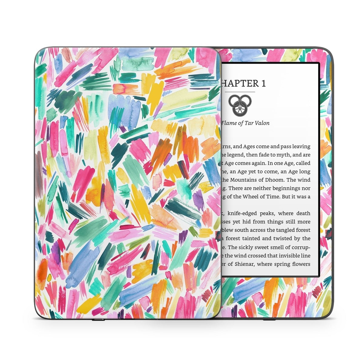 Watercolor Colorful Brushstrokes - Amazon Kindle Skin