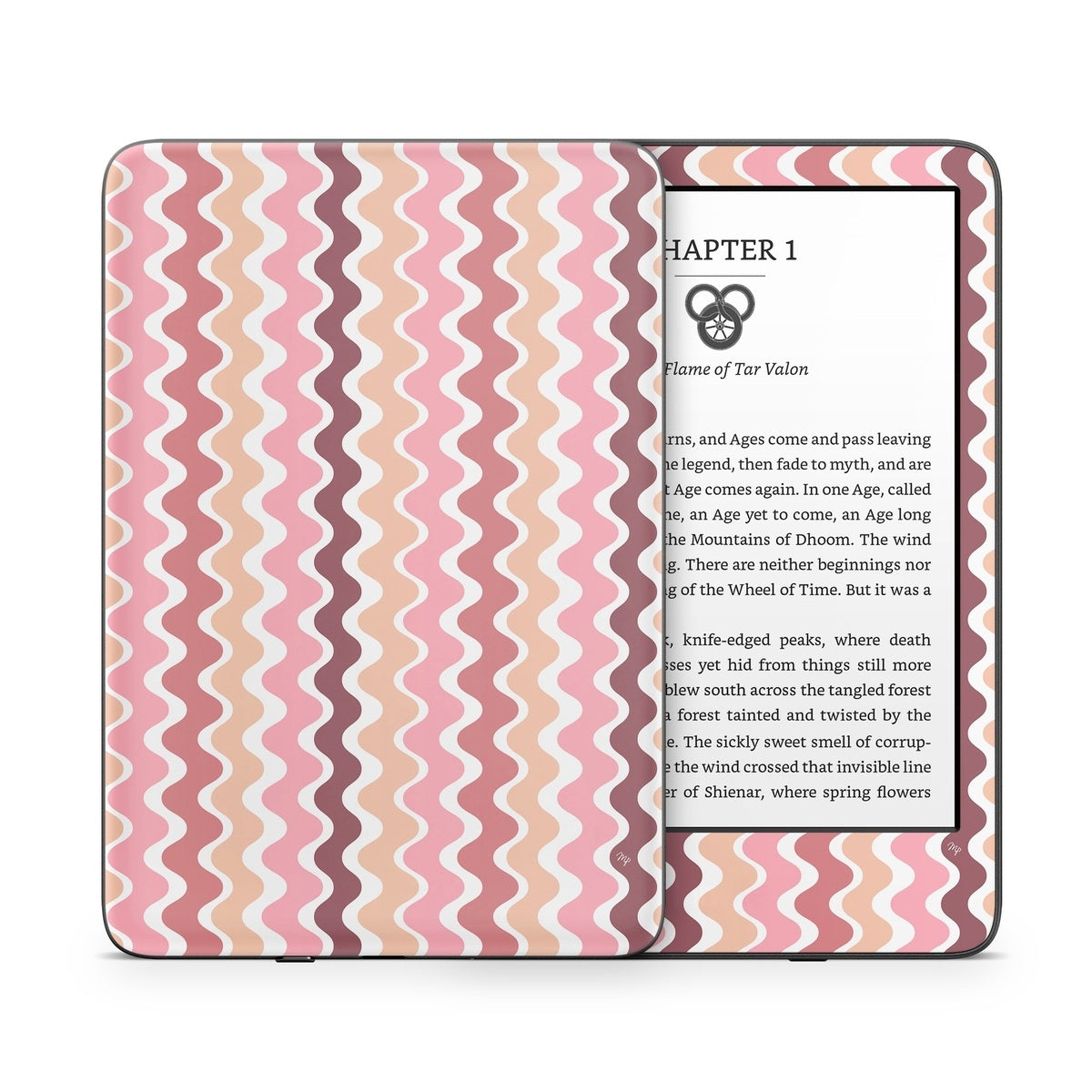 Pink Waves - Amazon Kindle Skin