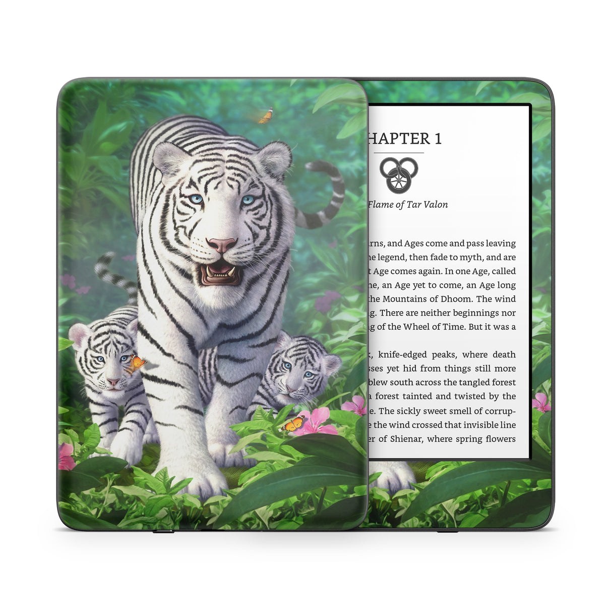 White Tigers - Amazon Kindle Skin