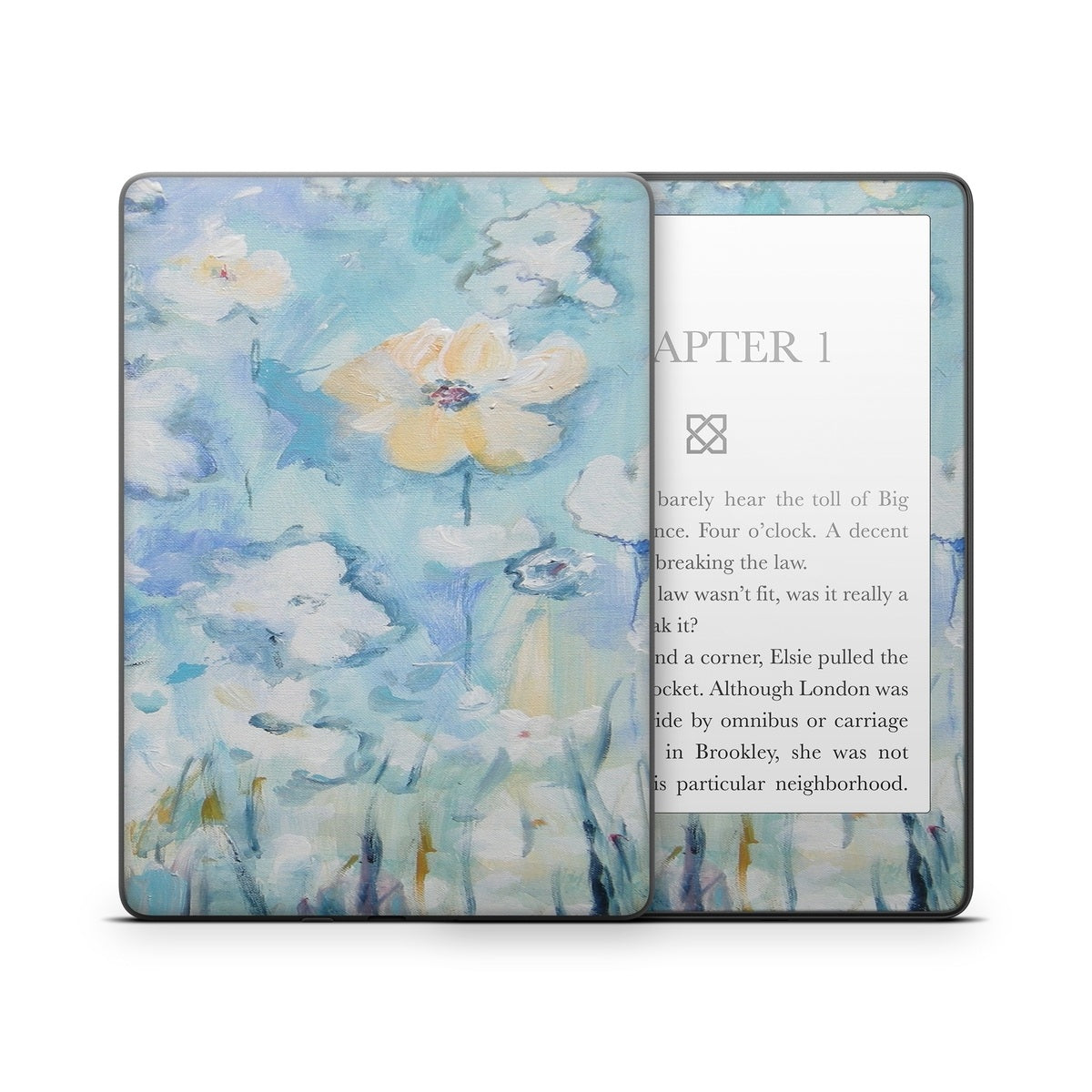 White & Blue - Amazon Kindle Skin