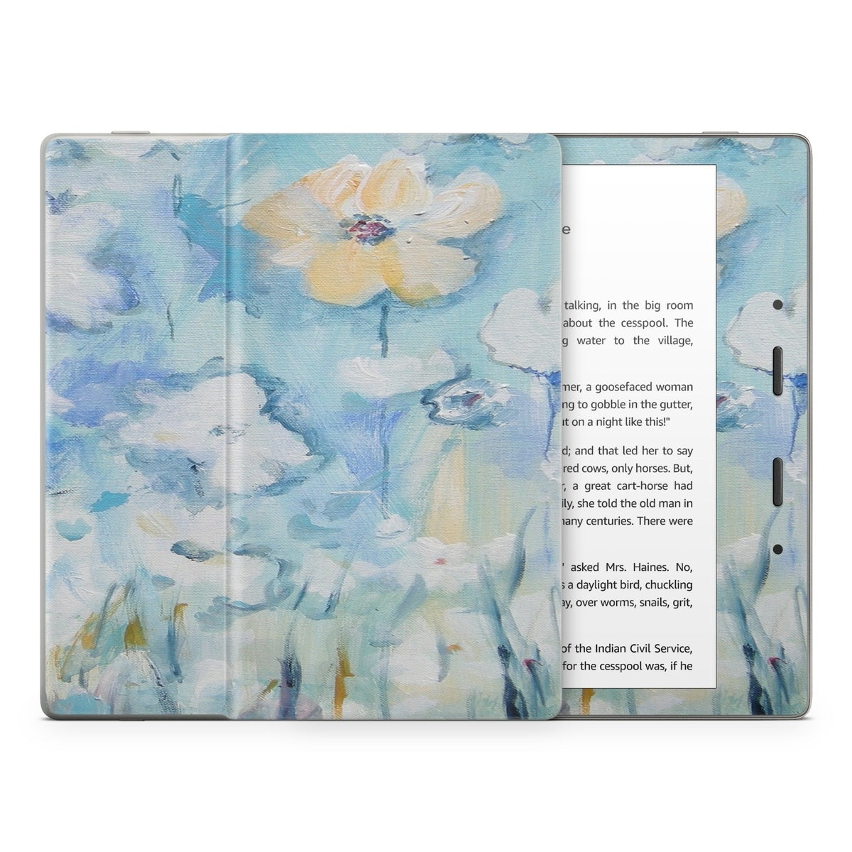 White & Blue - Amazon Kindle Skin