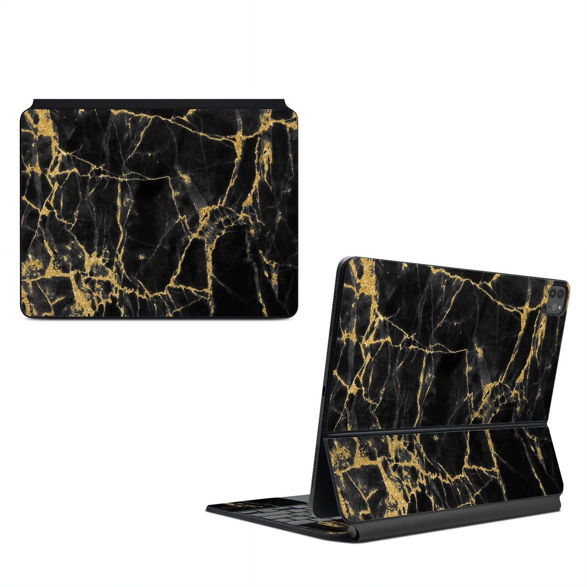 Black Gold Marble - Apple Magic Keyboard for iPad Skin