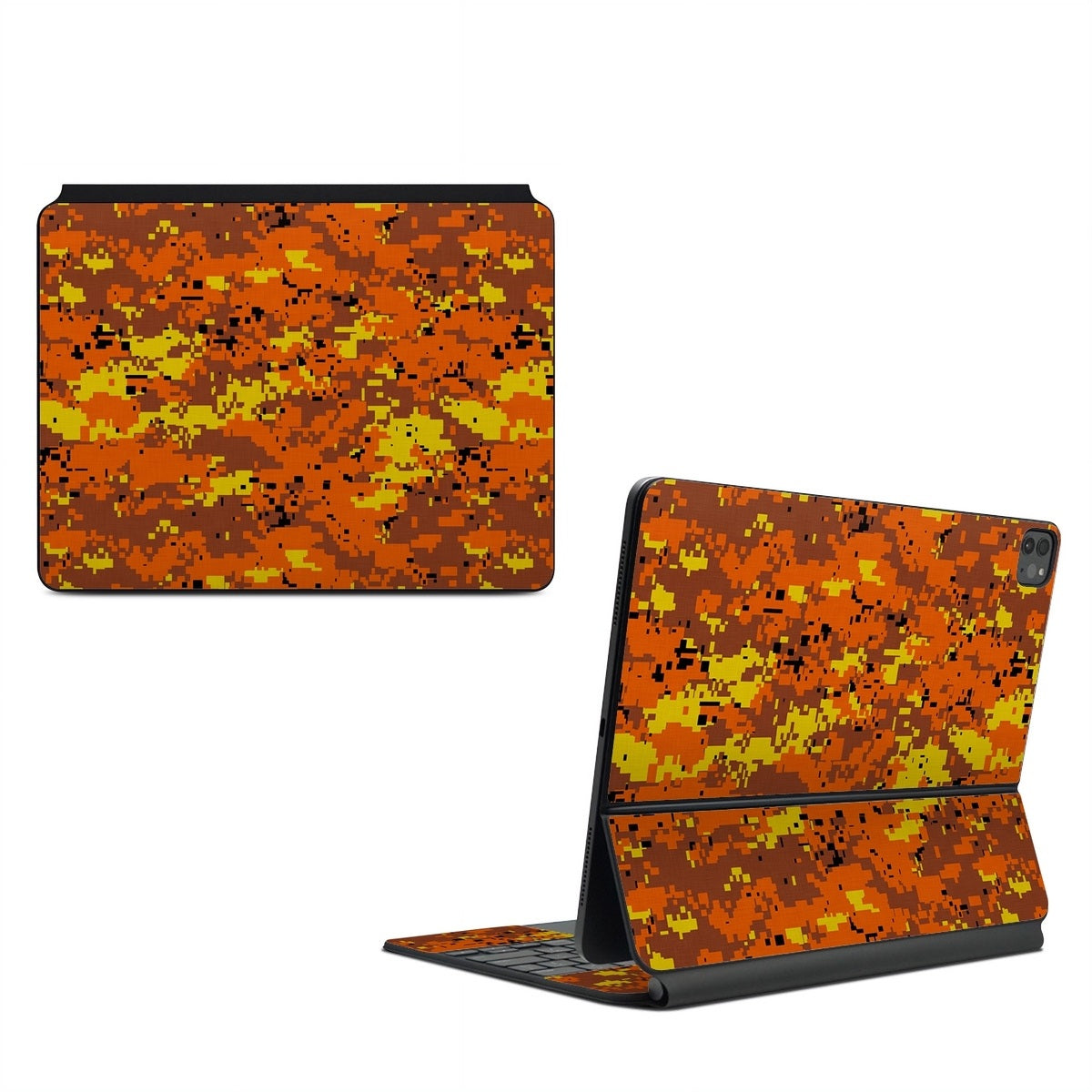 Digital Orange Camo - Apple Magic Keyboard for iPad Skin