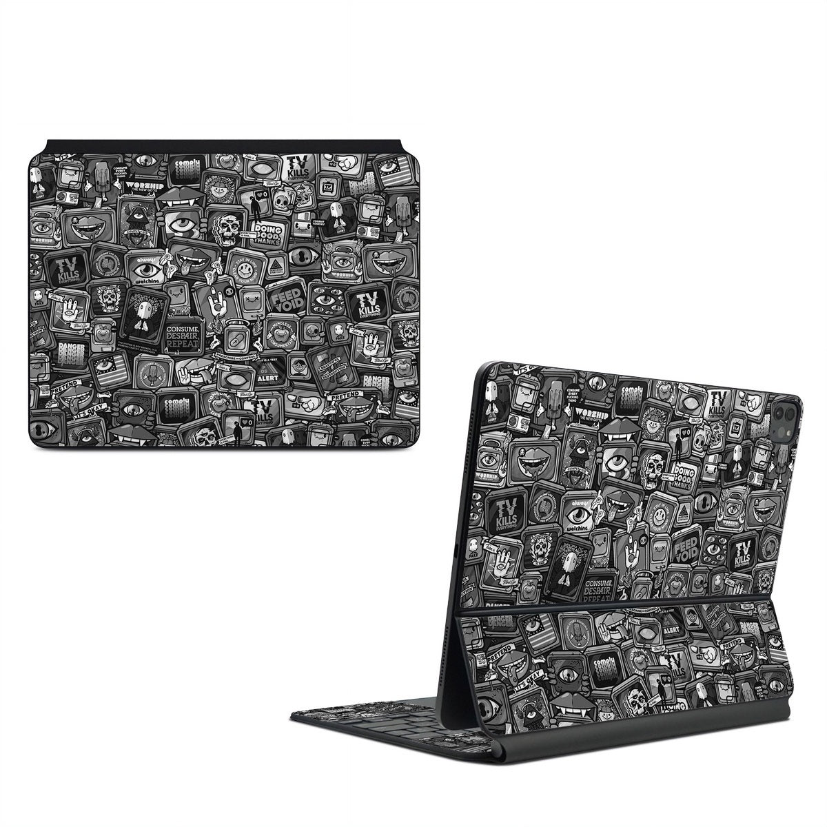 Distraction Tactic B&W - Apple Magic Keyboard for iPad Skin