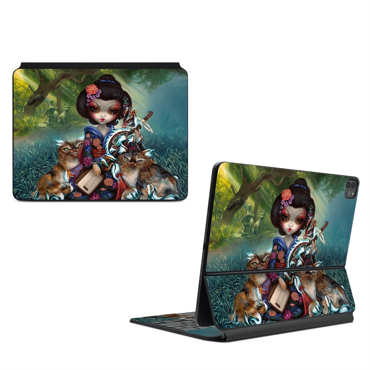 Kirin and Bakeneko - Apple Magic Keyboard for iPad Skin