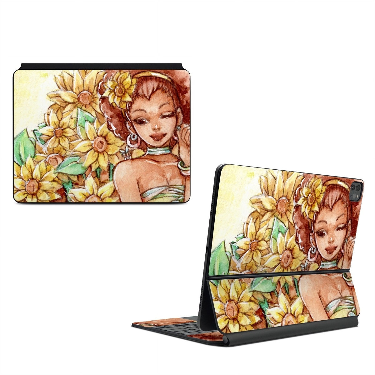 Lady Sunflower - Apple Magic Keyboard for iPad Skin