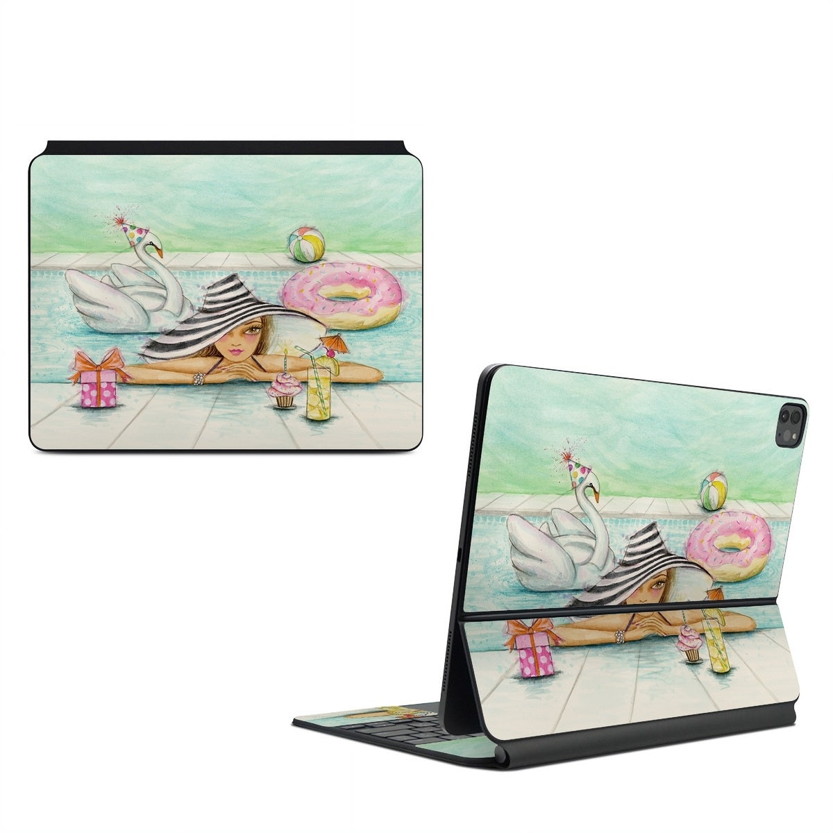 Delphine at the Pool Party - Apple Magic Keyboard for iPad Skin