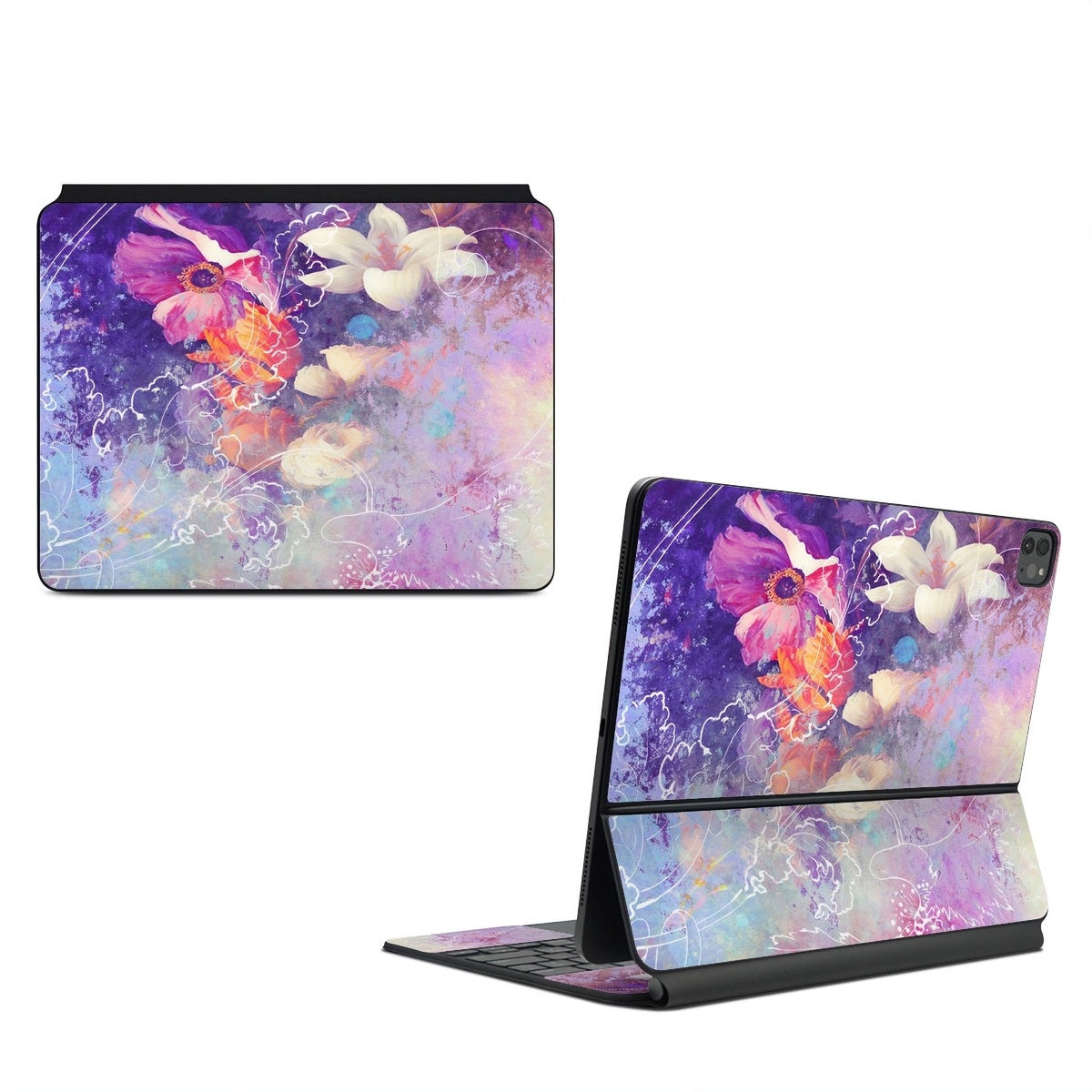 Sketch Flowers Lily - Apple Magic Keyboard for iPad Skin