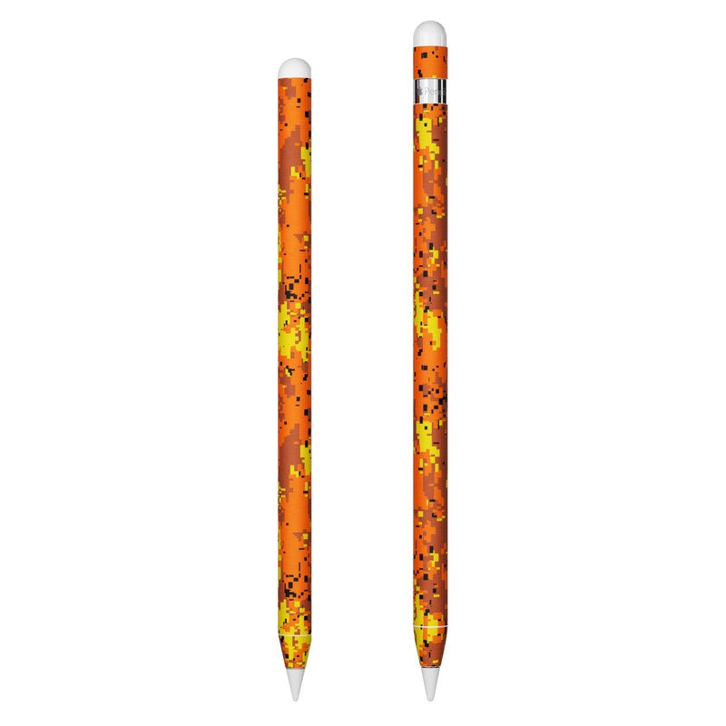 Digital Orange Camo - Apple Pencil Skin