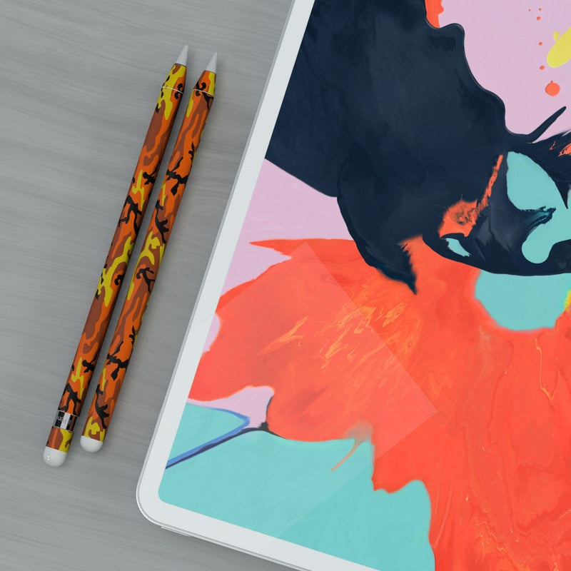 Orange Camo - Apple Pencil Skin