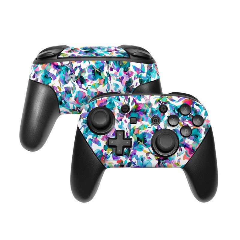 Aquatic Flowers - Nintendo Switch Pro Controller Skin - Ninola Design - DecalGirl