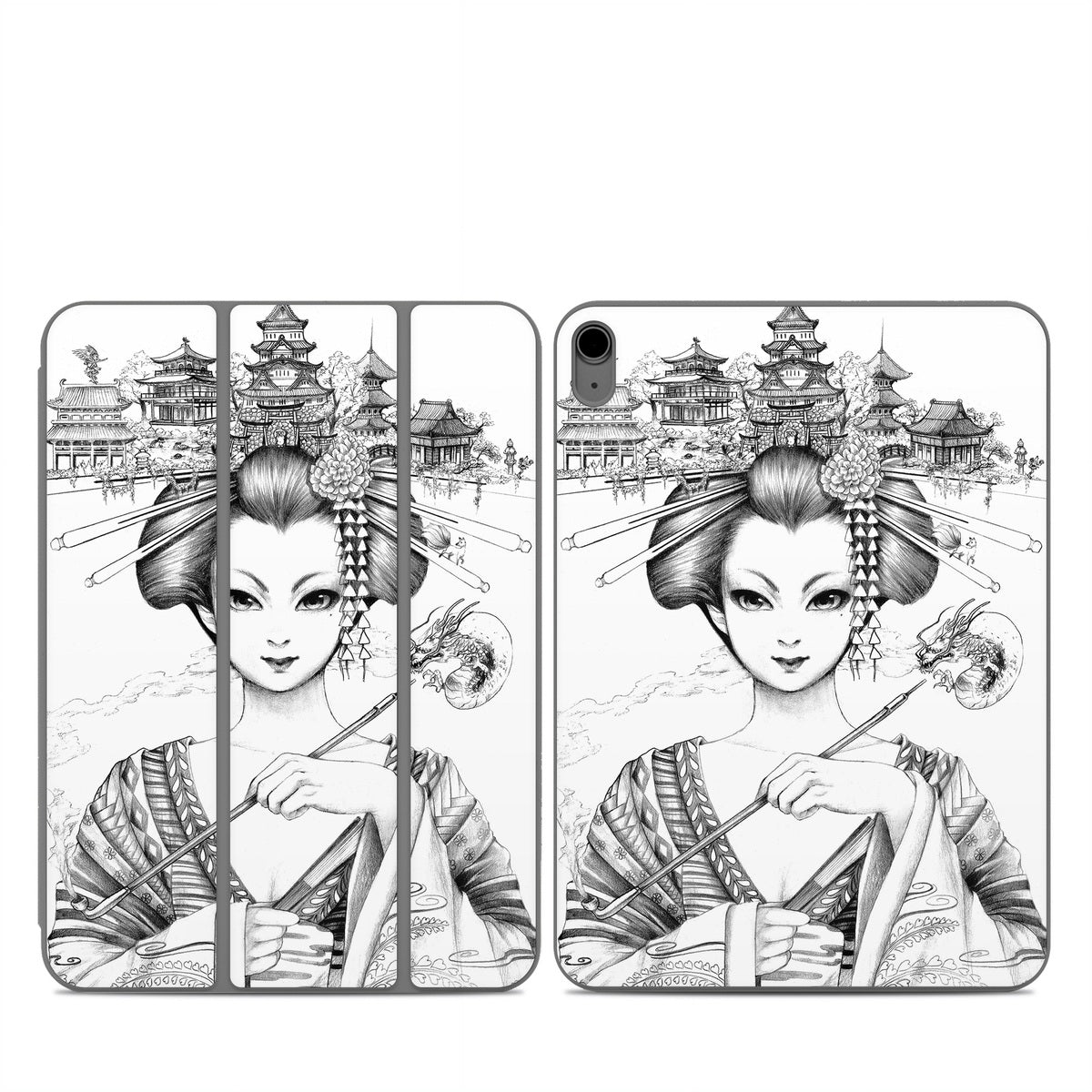 Geisha Sketch - Apple Smart Folio Skin