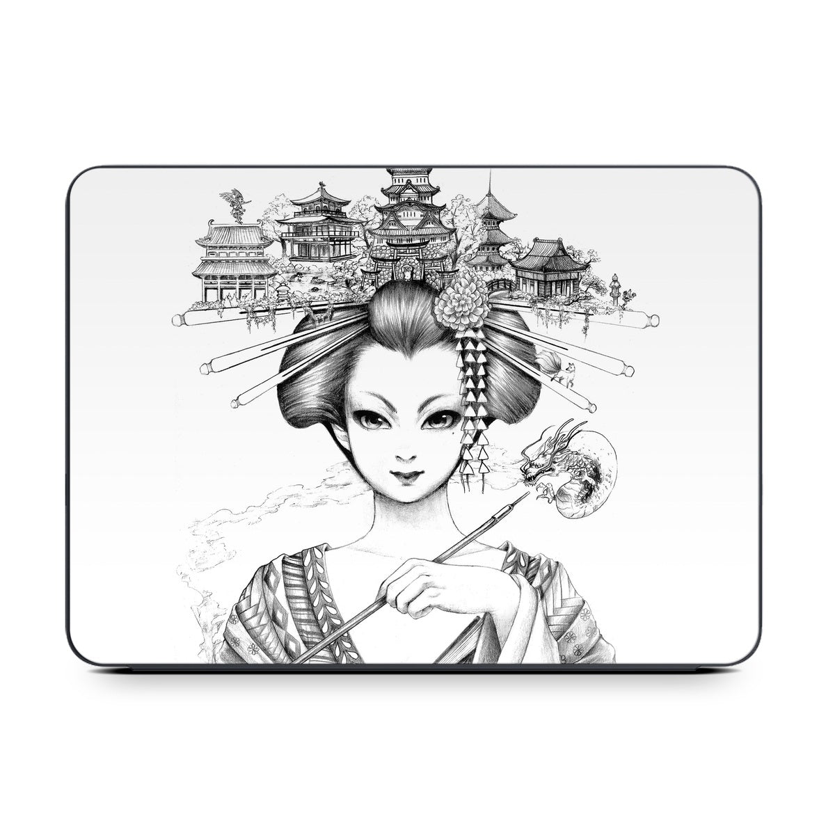 Geisha Sketch - Apple Smart Keyboard Folio Skin