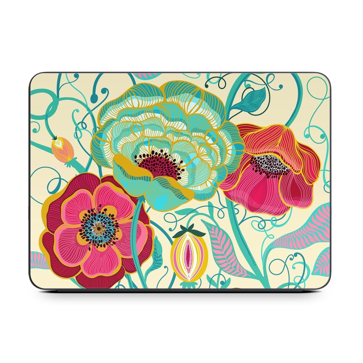 Golden Flowers - Apple Smart Keyboard Folio Skin