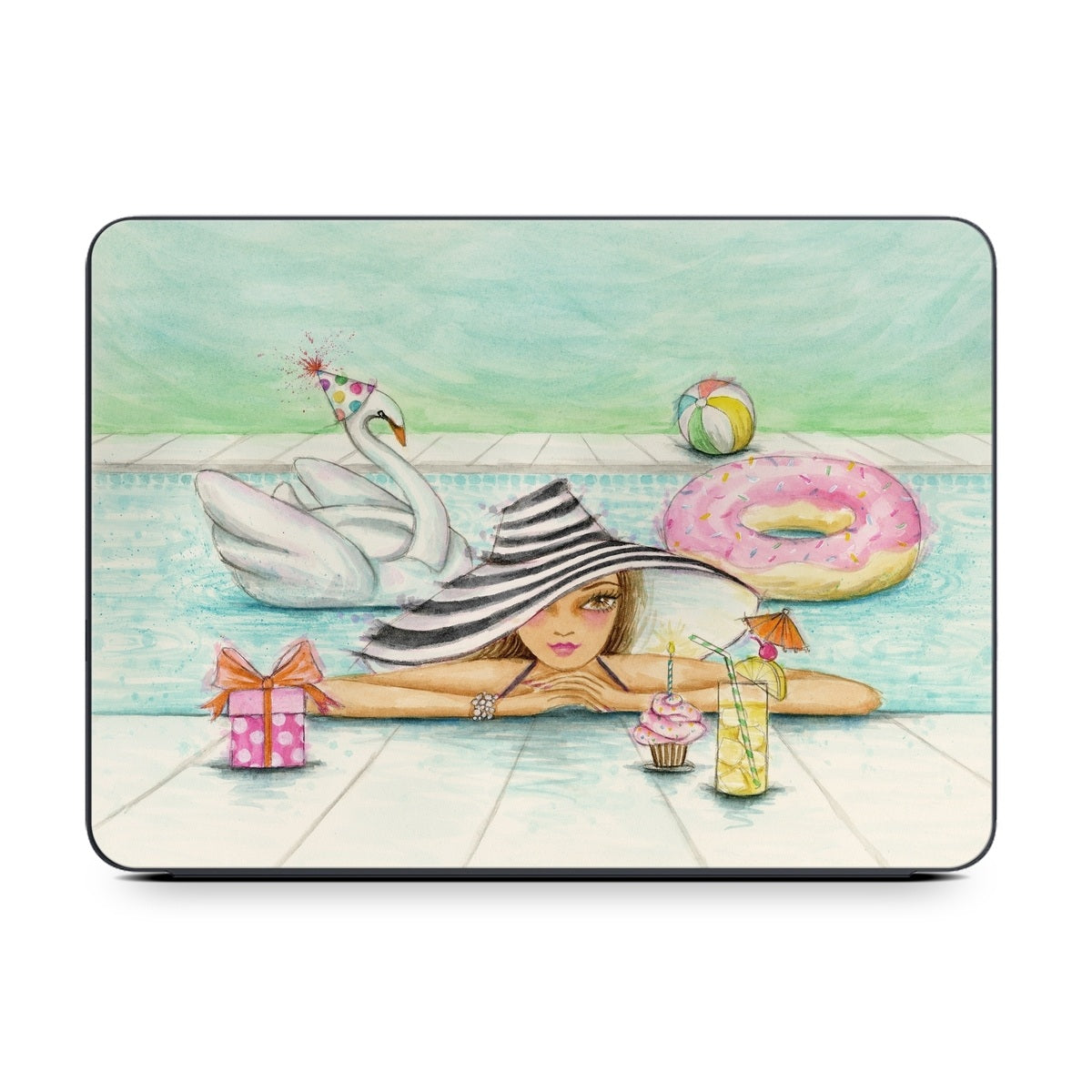 Delphine at the Pool Party - Apple Smart Keyboard Folio Skin