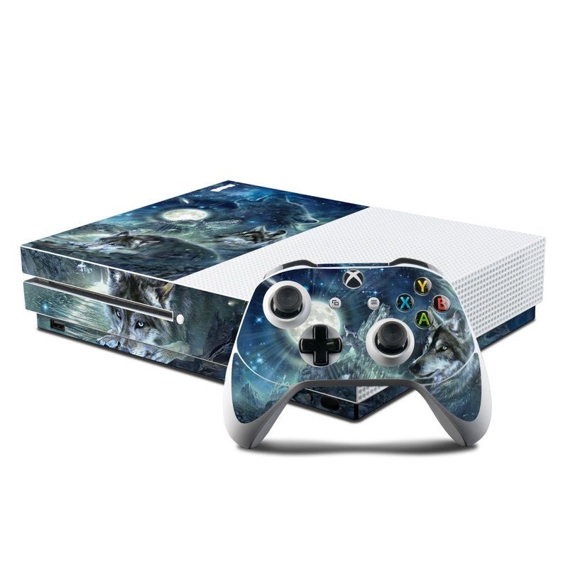 Bark At The Moon - Microsoft Xbox One S Console and Controller Kit Skin - Antonia Neshev - DecalGirl