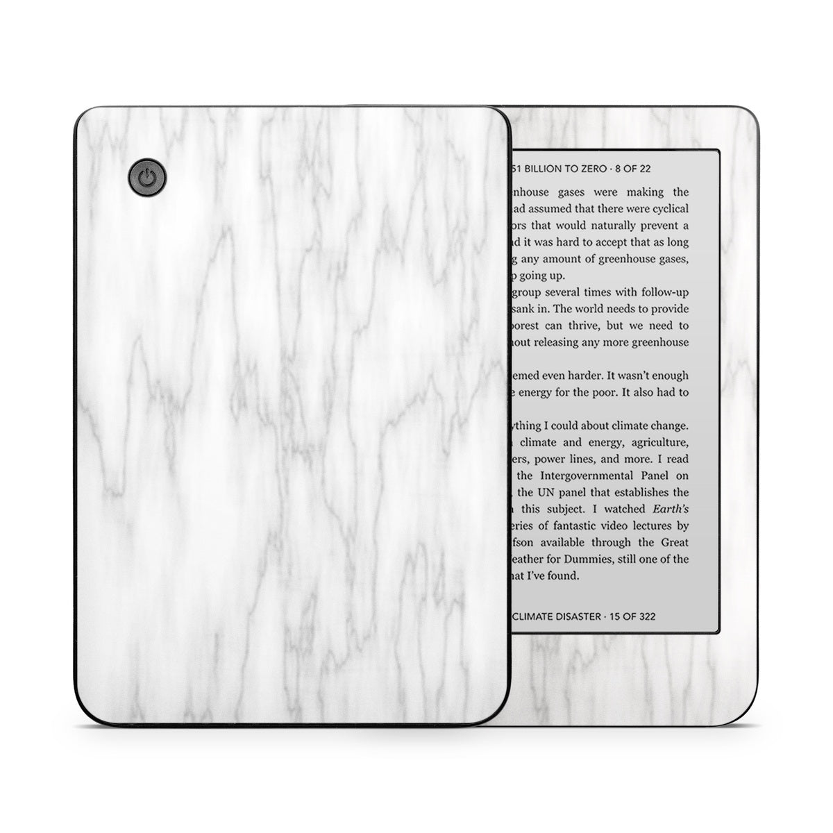 Bianco Marble - Kobo Clara 2E Skin - Marble Collection - DecalGirl