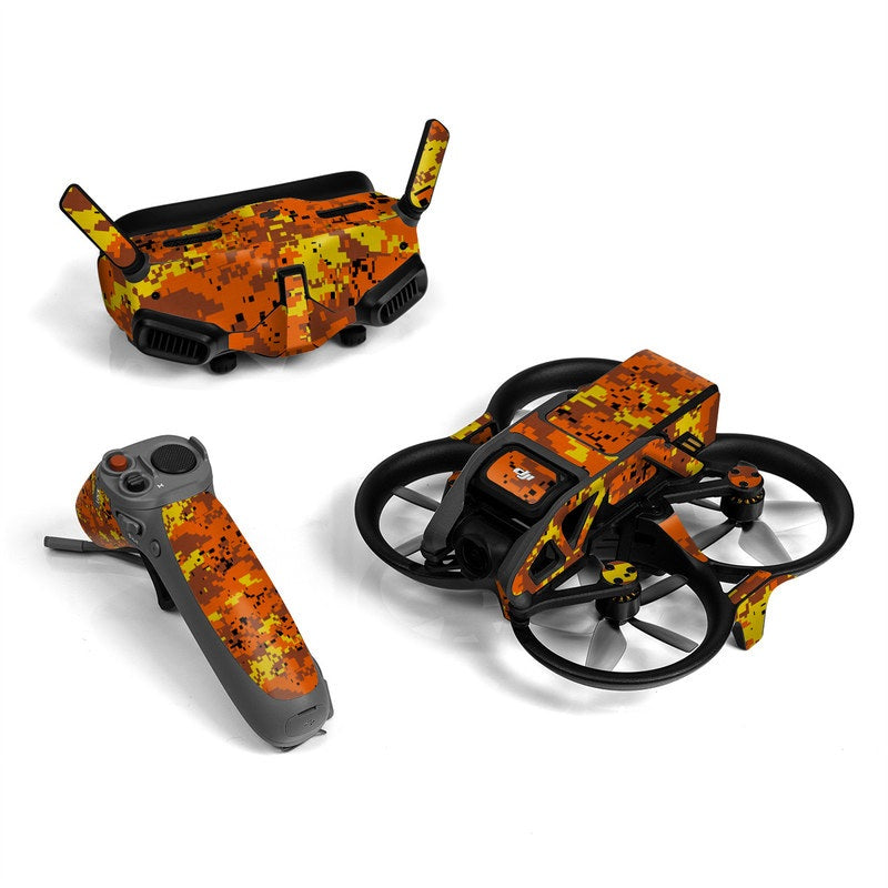 Digital Orange Camo - DJI Avata Skin