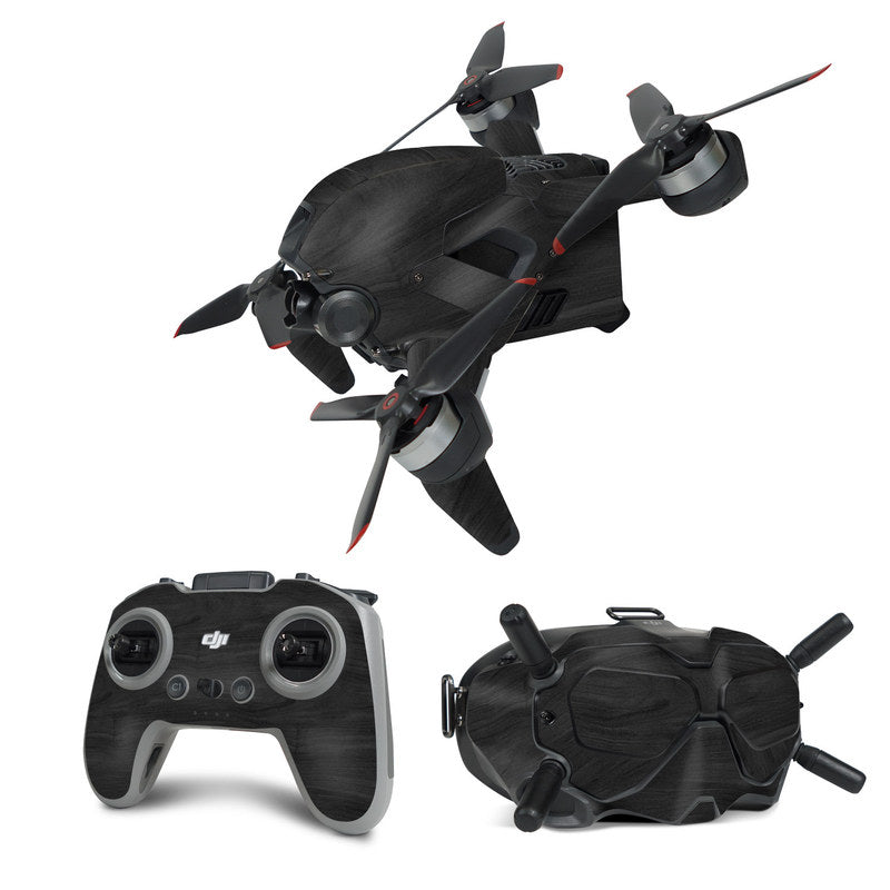 Black Woodgrain - DJI FPV Combo Skin