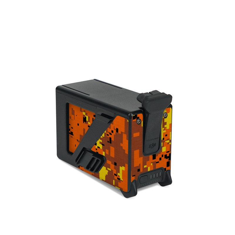 Digital Orange Camo - DJI FPV Combo Battery Skin