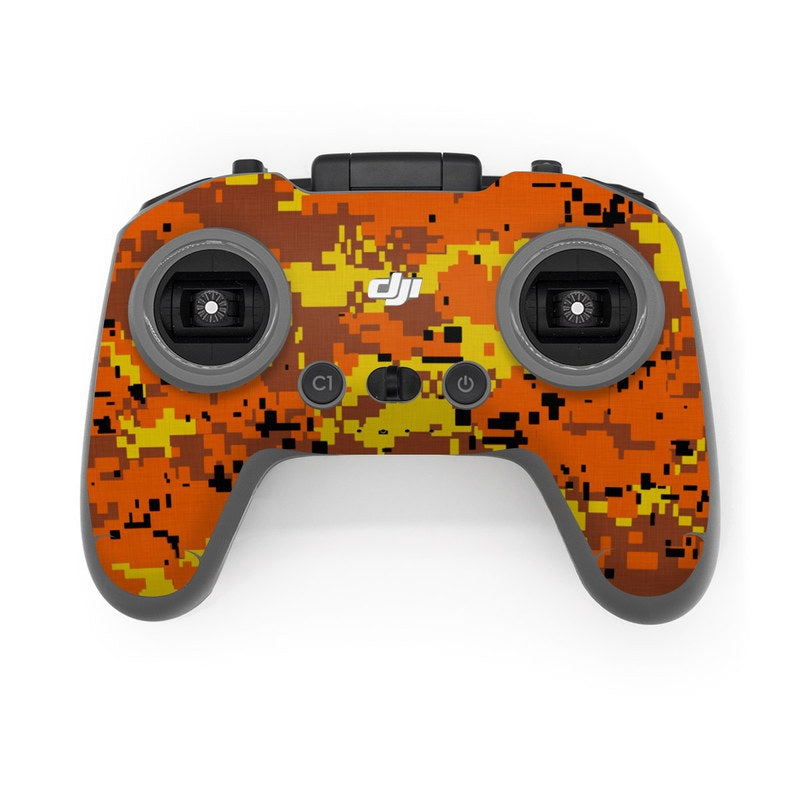 Digital Orange Camo - DJI FPV Remote Controller 2 Skin