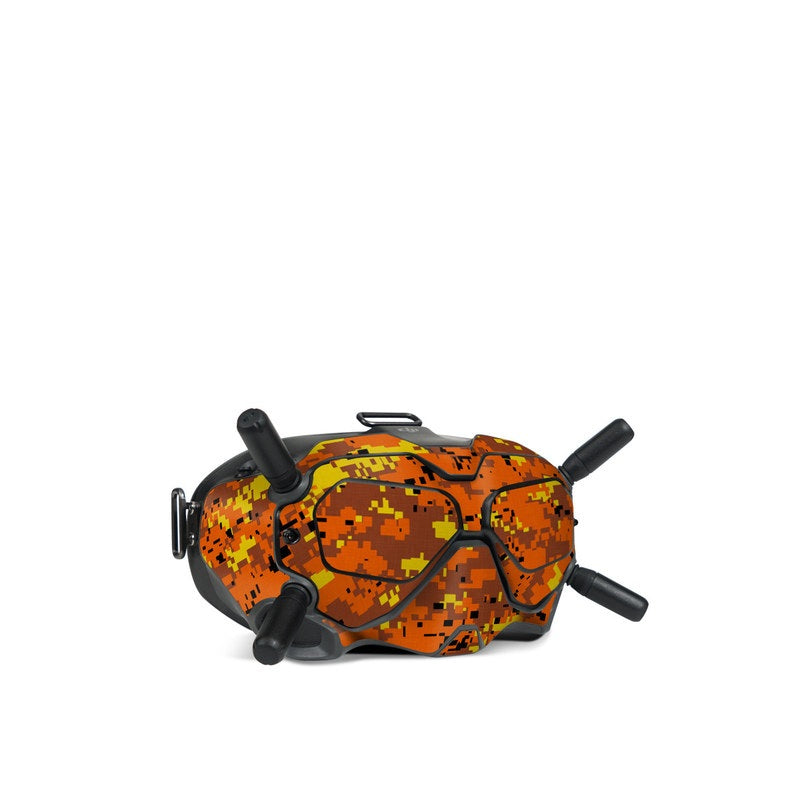 Digital Orange Camo - DJI FPV Goggles V2 Skin