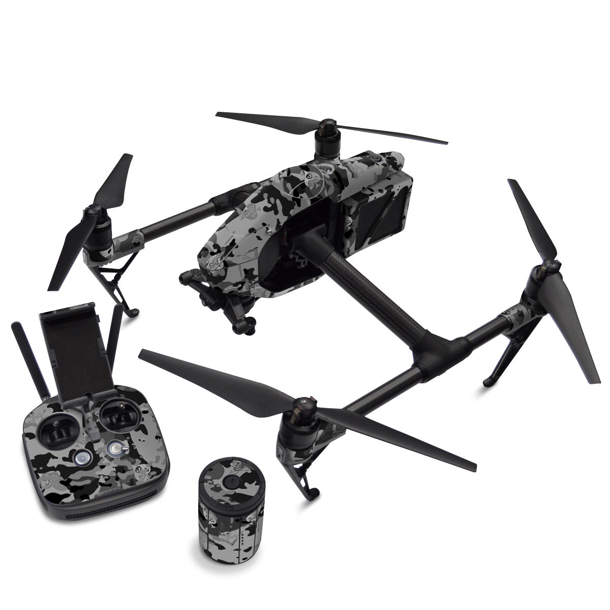 SOFLETE Black Multicam - DJI Inspire 2 Skin