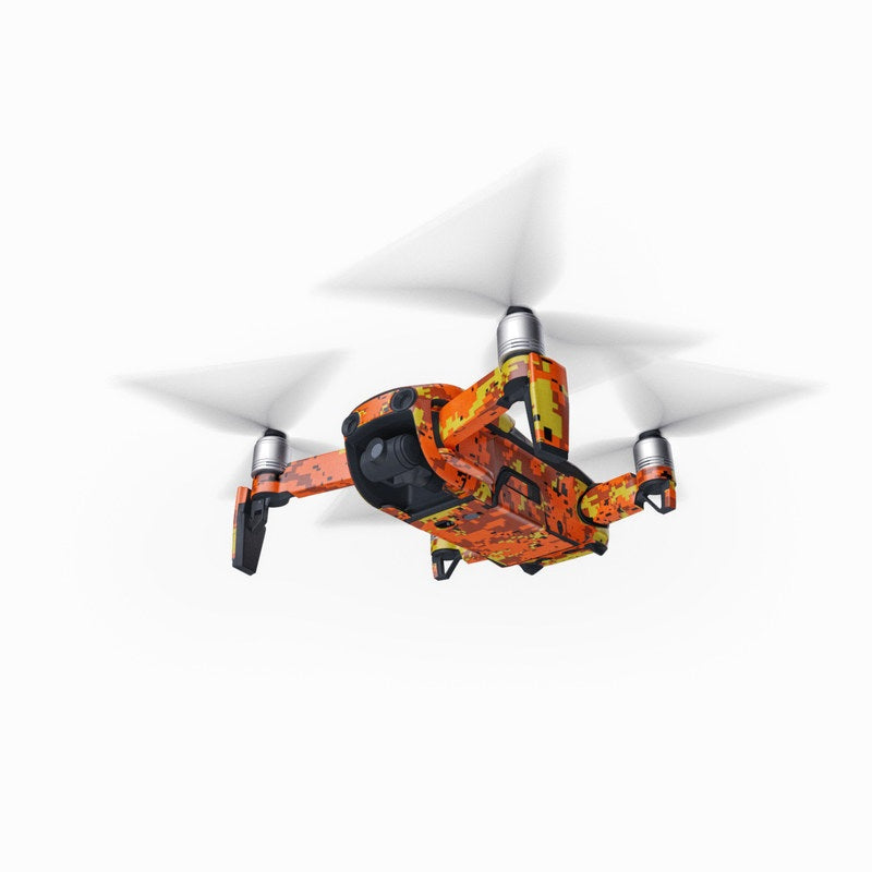 Digital Orange Camo - DJI Mavic Air Skin