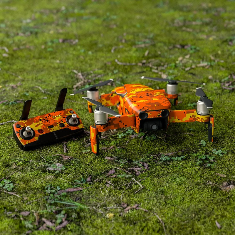 Digital Orange Camo - DJI Mavic Air Skin