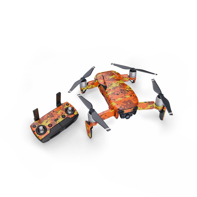 Digital Orange Camo - DJI Mavic Air Skin