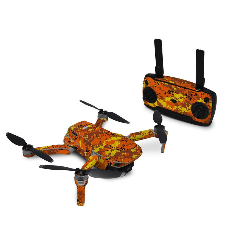 Digital Orange Camo - DJI Mavic Mini Skin